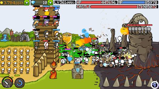 Grow Castle MOD APK v1.40.10 (Unlimited Money, MOD Menu) 2 Max level castle with powerful turrets in Grow Castle mod gameplay