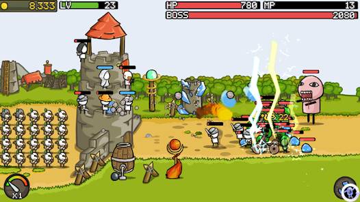 Grow Castle MOD APK v1.40.10 (Unlimited Money, MOD Menu) 3 Multiple heroes with unlocked abilities in Grow Castle Mod